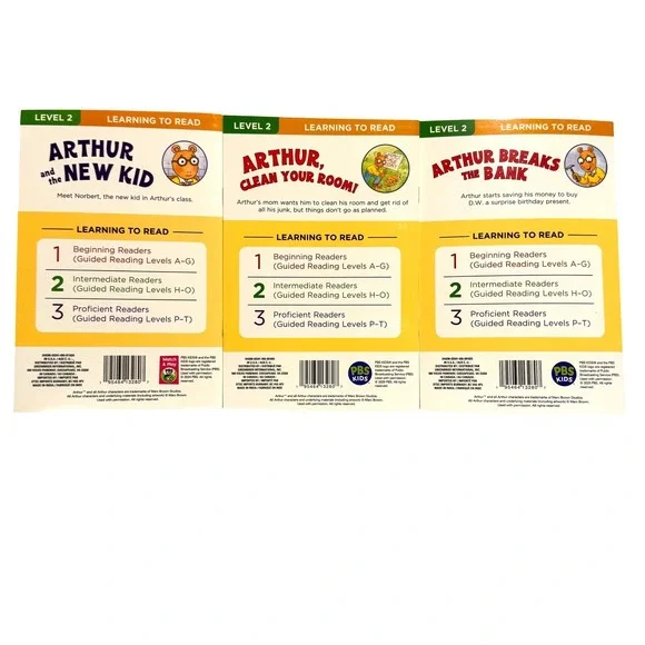 Arthur by Marc Brown Learning to Read Level 2 Books Kids Set of 3 Multi Pack - Picture 2 of 2